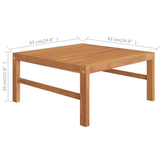 Helloshop26 - Salon de jardin meuble d'extérieur ensemble de mobilier 6 pièces avec coussins crème bois de teck solide - Imagen 8