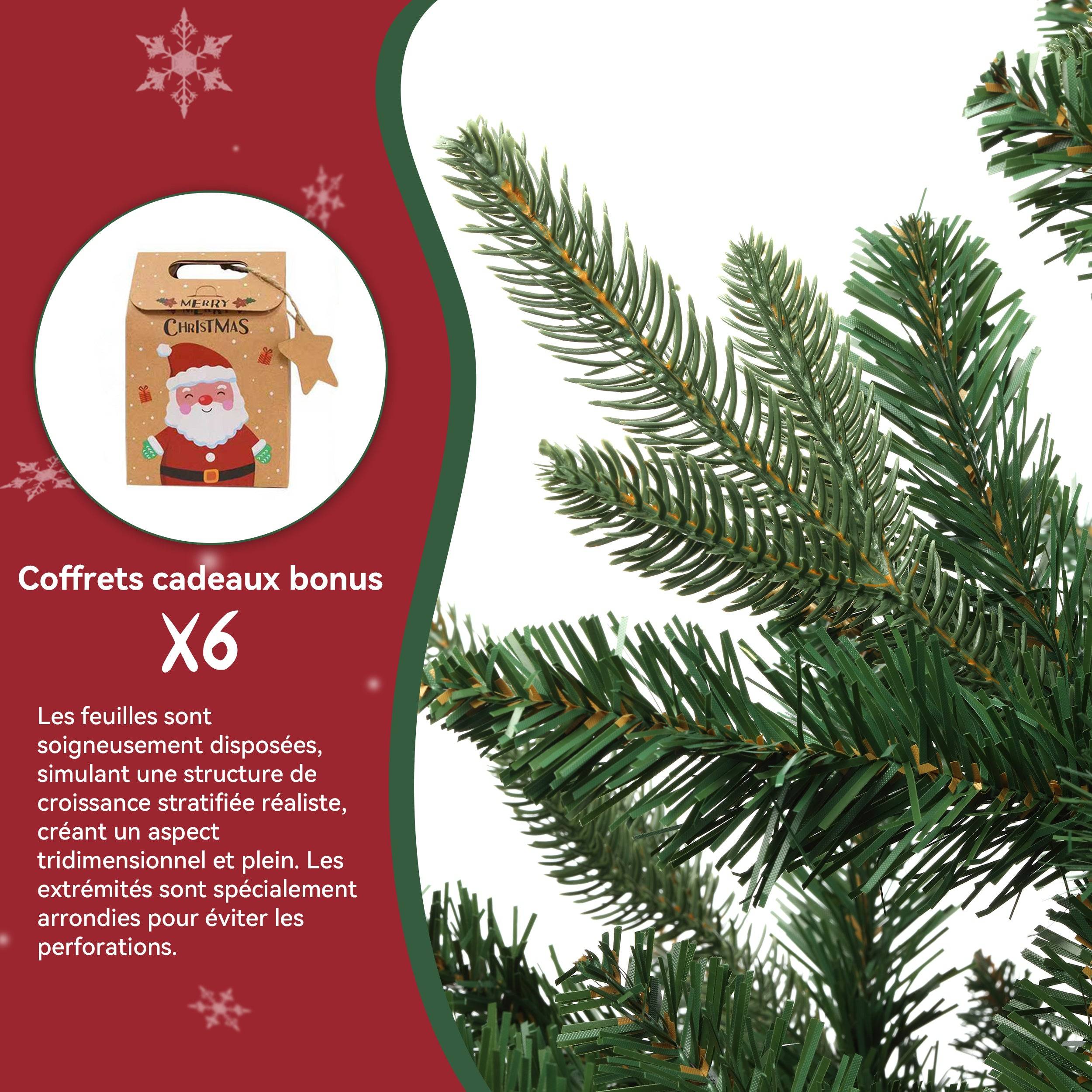 Sapin de Noël Artificiel Extra Dense,180 cm,573 Branches,Support Bois - Image 3
