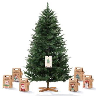 Sapin de Noël Artificiel Extra Dense,180 cm,573 Branches,Support Bois