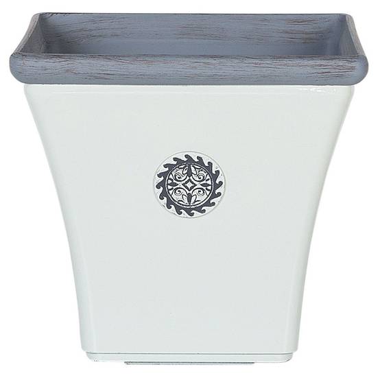 Cache-pot d'extérieur Fibre d'argile Blanc ELATEIA - Beliani - Image 1