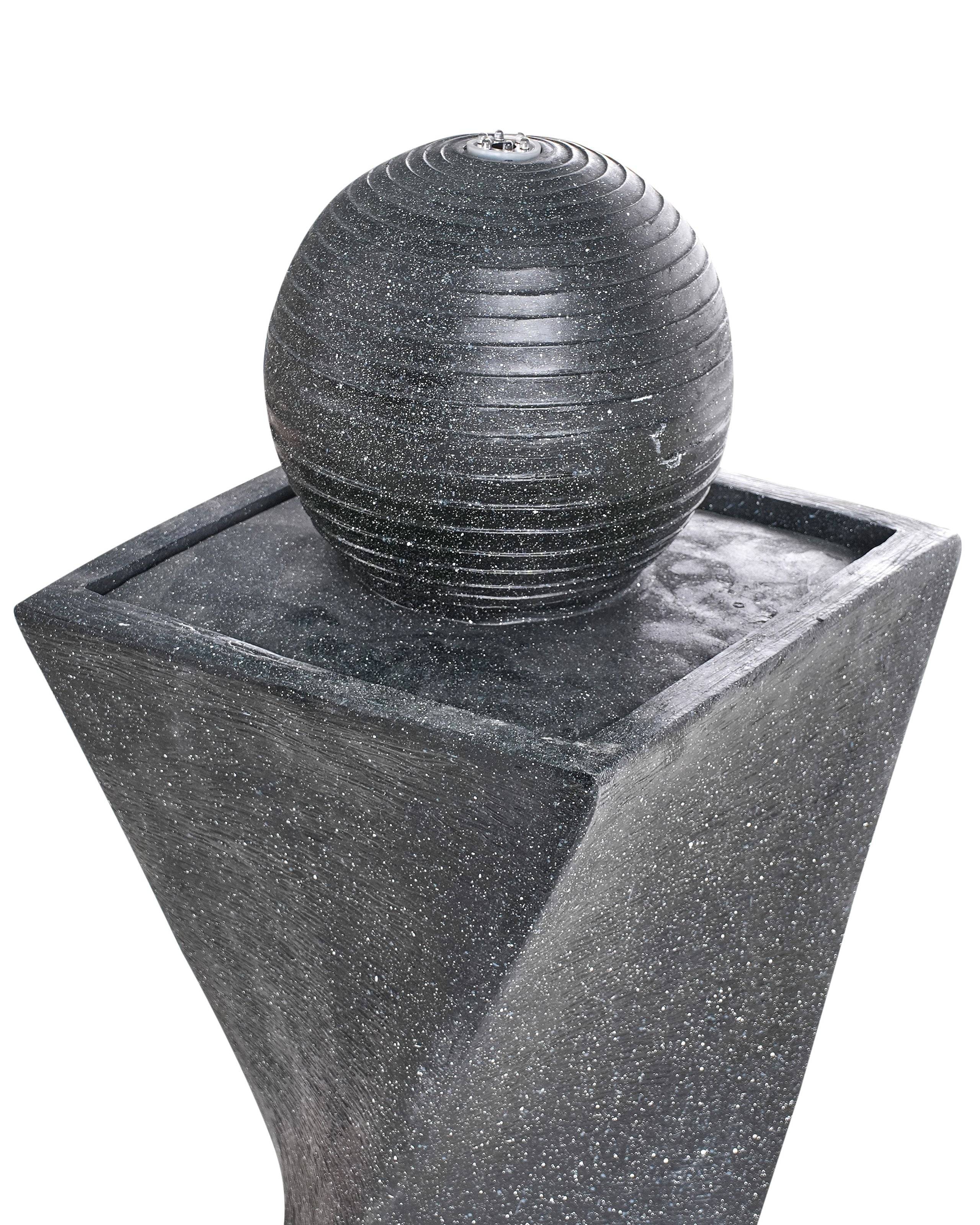 Fontaine décorative Résine Gris graphite ACQUACHETA - Beliani - Image 7