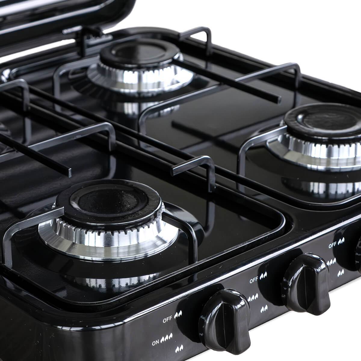 Intec - Plaque de cuisson gaz 4 feux 8800W Réchaud à gaz portable Noire Gaz Butane ou Propane Bruleurs inox INTEC - Imagen 6