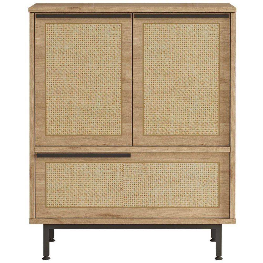 Hanah Home - Meuble de rangement en aggloméré et effet cannage Only - Imagen 4