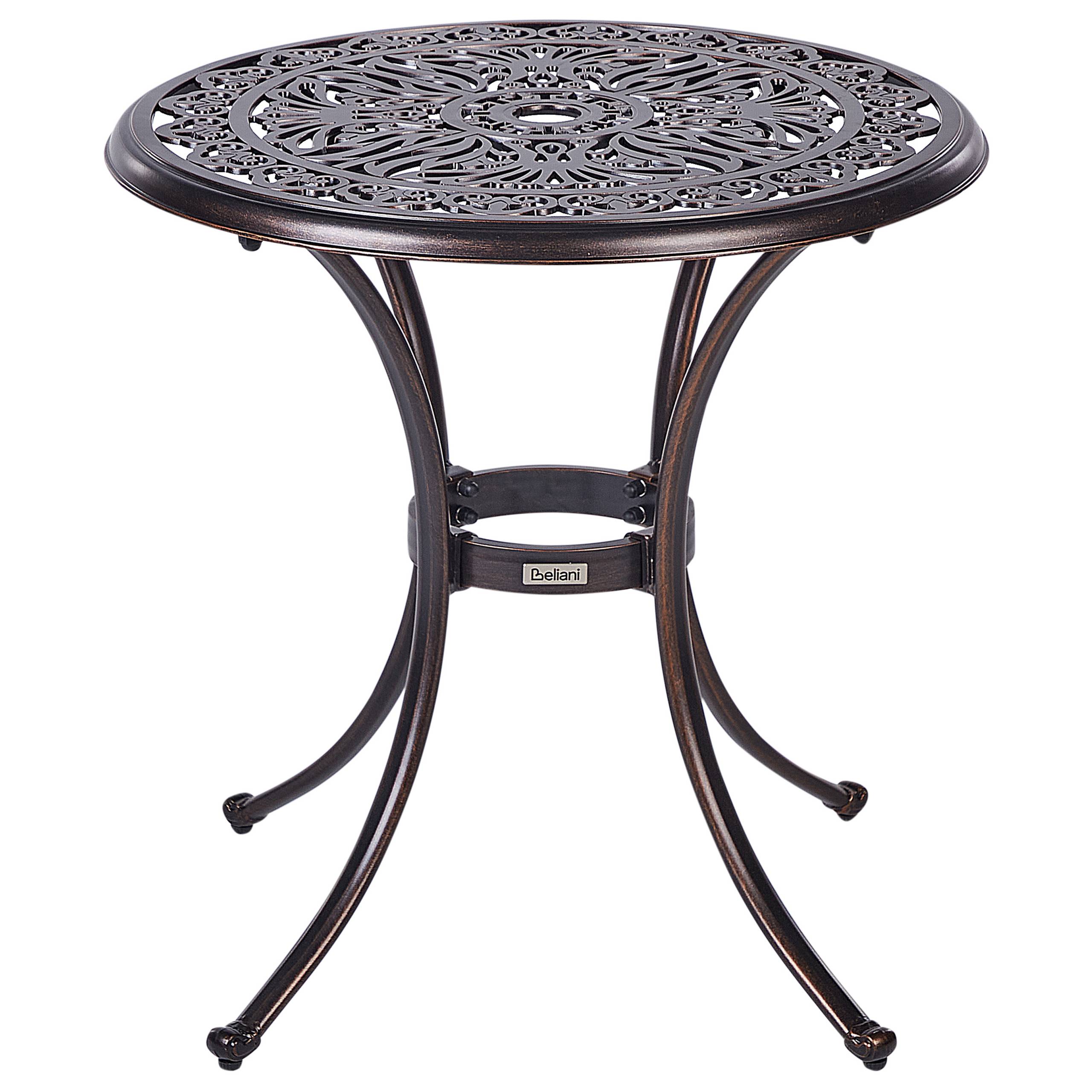 Beliani - Table bistrot Aluminium Marron ANDALO - Beliani - Imagen 4
