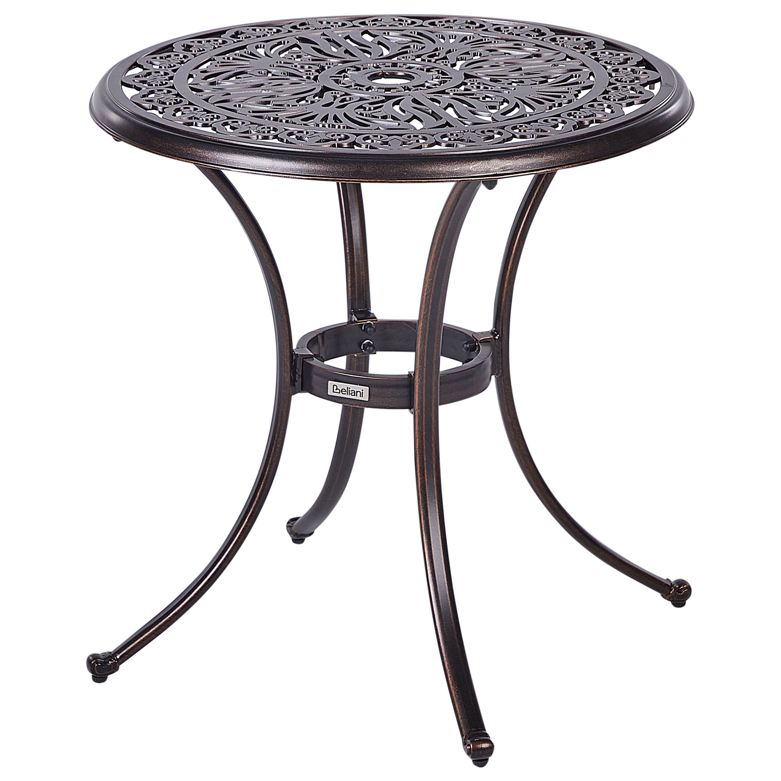 Beliani - Table bistrot Aluminium Marron ANDALO - Beliani - Imagen 2