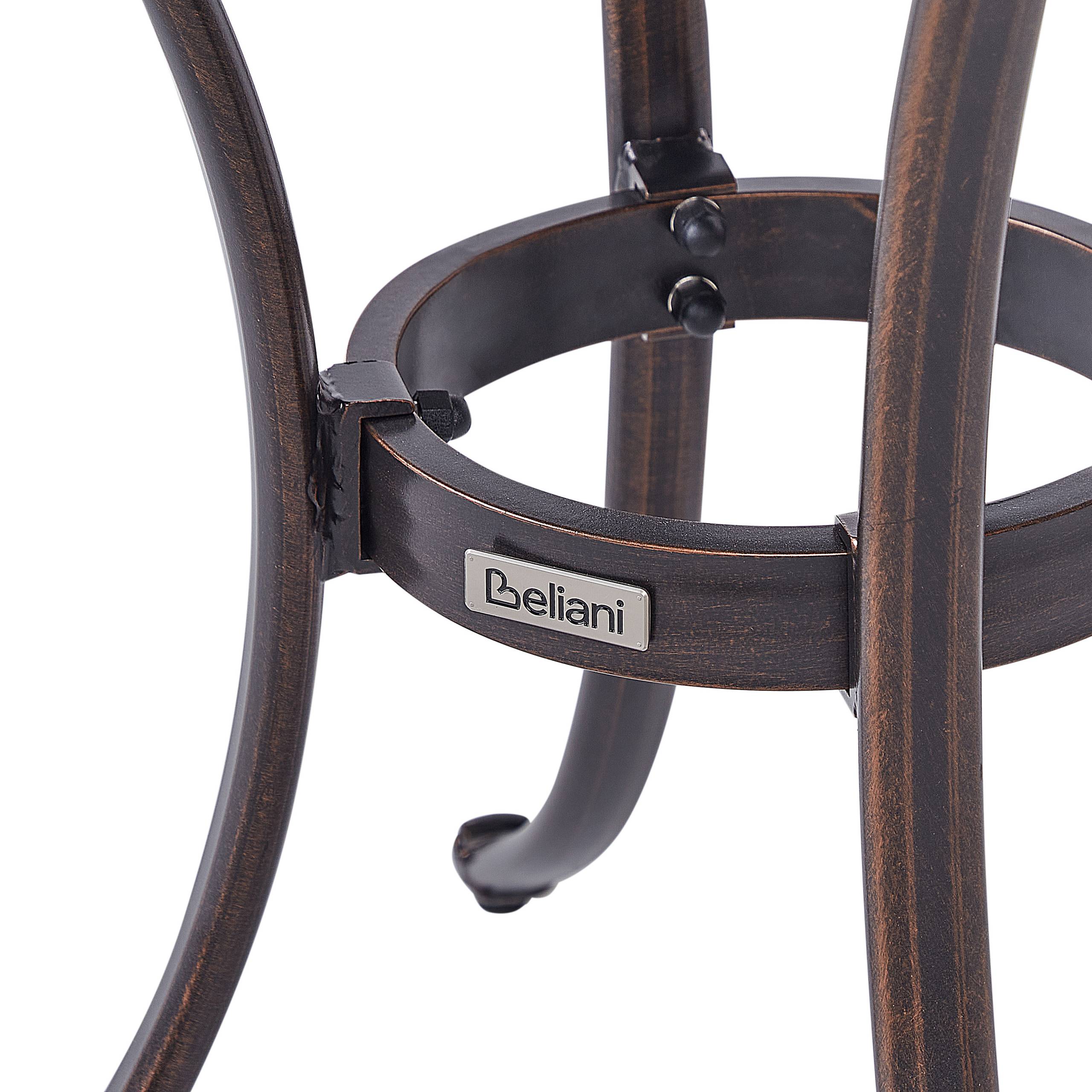 Beliani - Table bistrot Aluminium Marron ANDALO - Beliani - Imagen 7