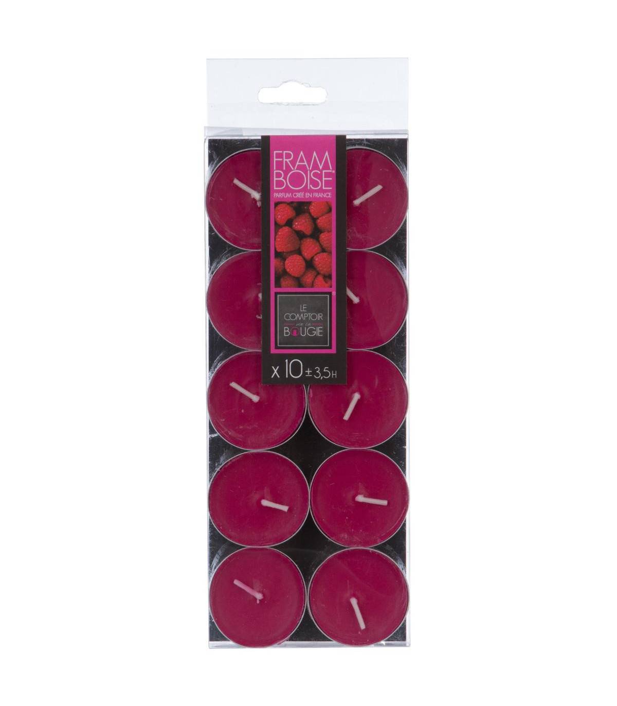 Lot de 10 bougies parfumées Framboise - Imagen 2