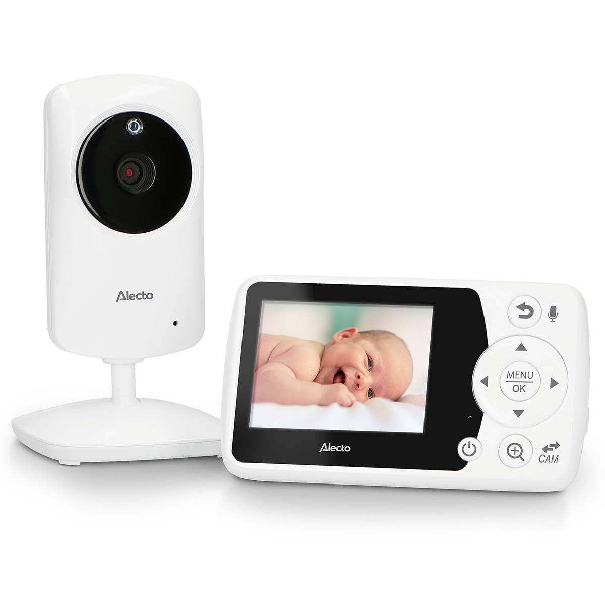 Babyphone vidéo Caméra écran couleur 2,4 pouces Vision nocturne VOX Interphone Portée 50 m Alecto - Image 1