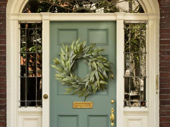 Beliani - Couronne Matière synthétique Vert GAMRUN - 70x70- Beliani - Image 1