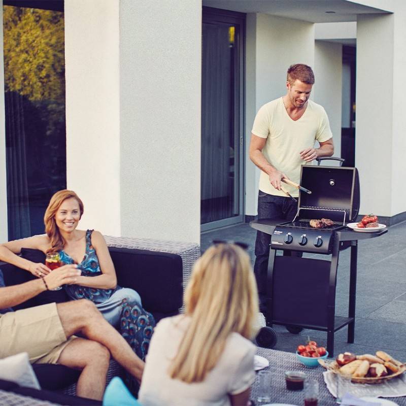 Barbecue gaz San Diego 3 - ENDERS - 3 brûleurs Inox - Surface de cuisson 50,5 x 33 cm - Grille inox - Tablettes - 7,05 kW - Imagen 5
