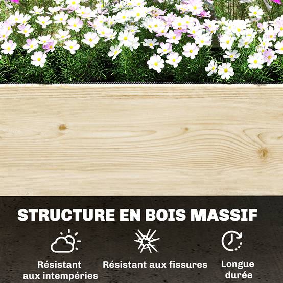PANGIVO - Jardinière avec treillis bois de sapin naturel 108 x 62 x 120 cm - PANGIVO - Image 10