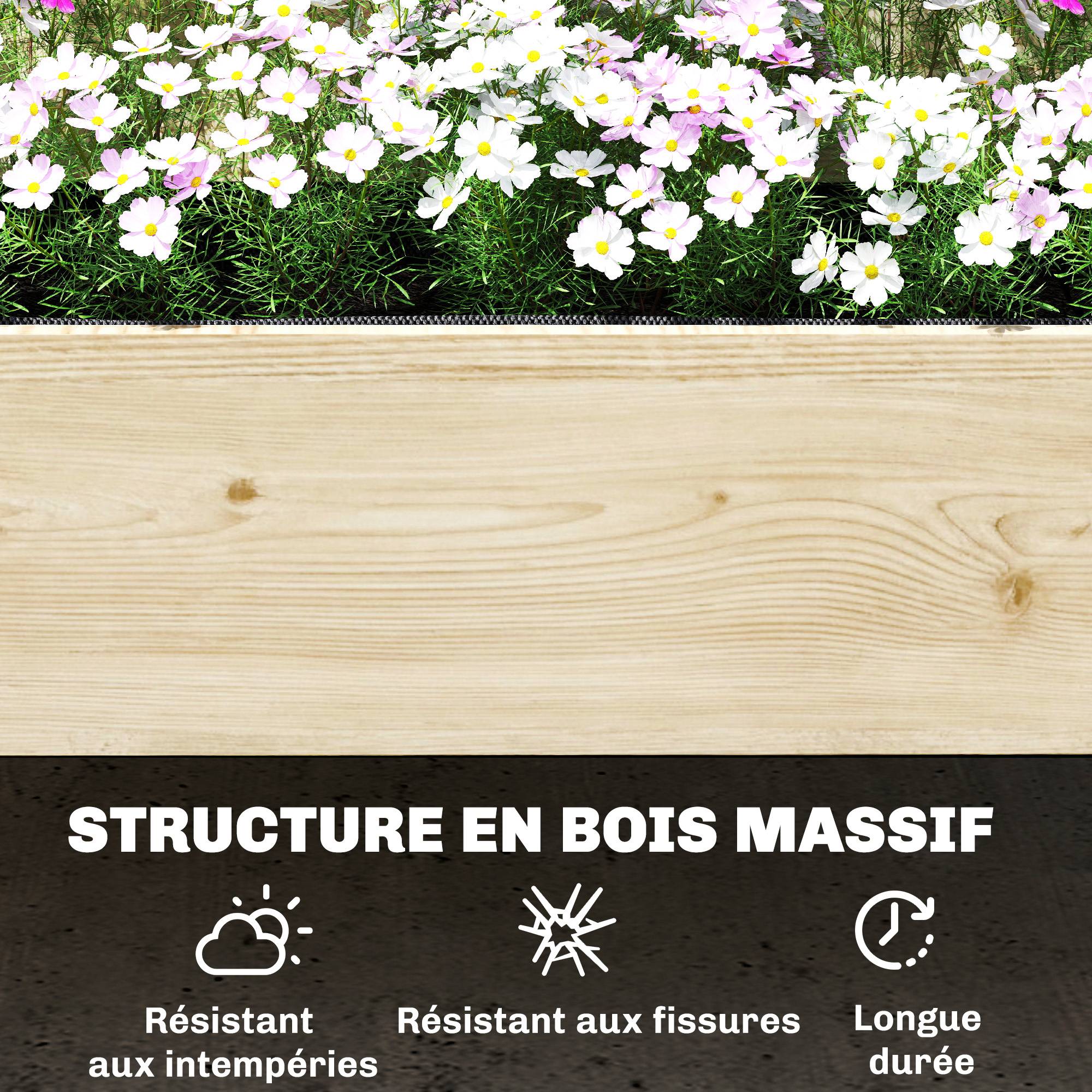 PANGIVO - Jardinière avec treillis bois de sapin naturel 108 x 62 x 120 cm - PANGIVO - Image 10