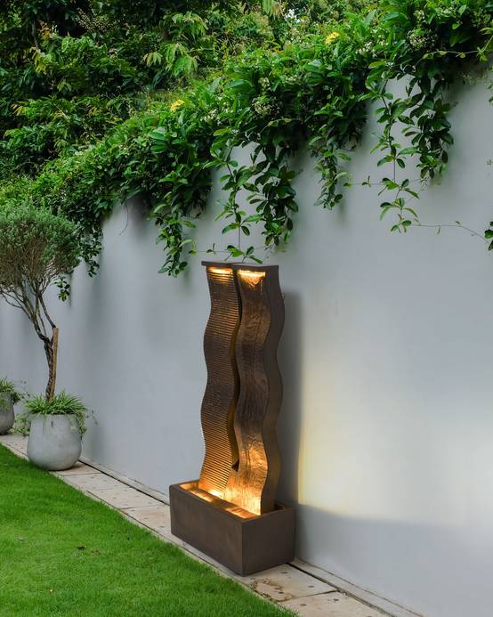 Beliani - Fontaine décorative Résine Marron SUNLINE - Beliani - Image 1