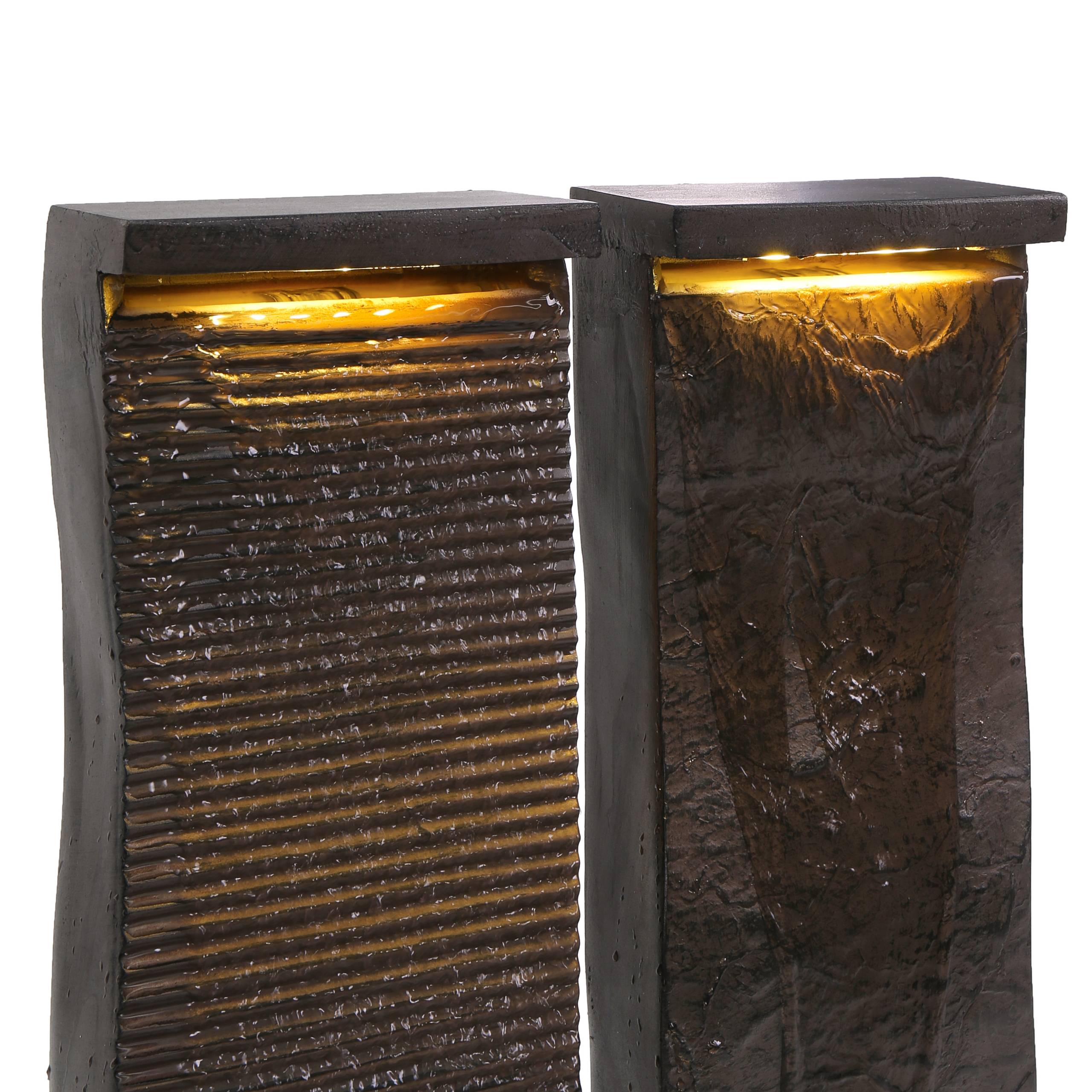 Beliani - Fontaine décorative Résine Marron SUNLINE - Beliani - Image 8