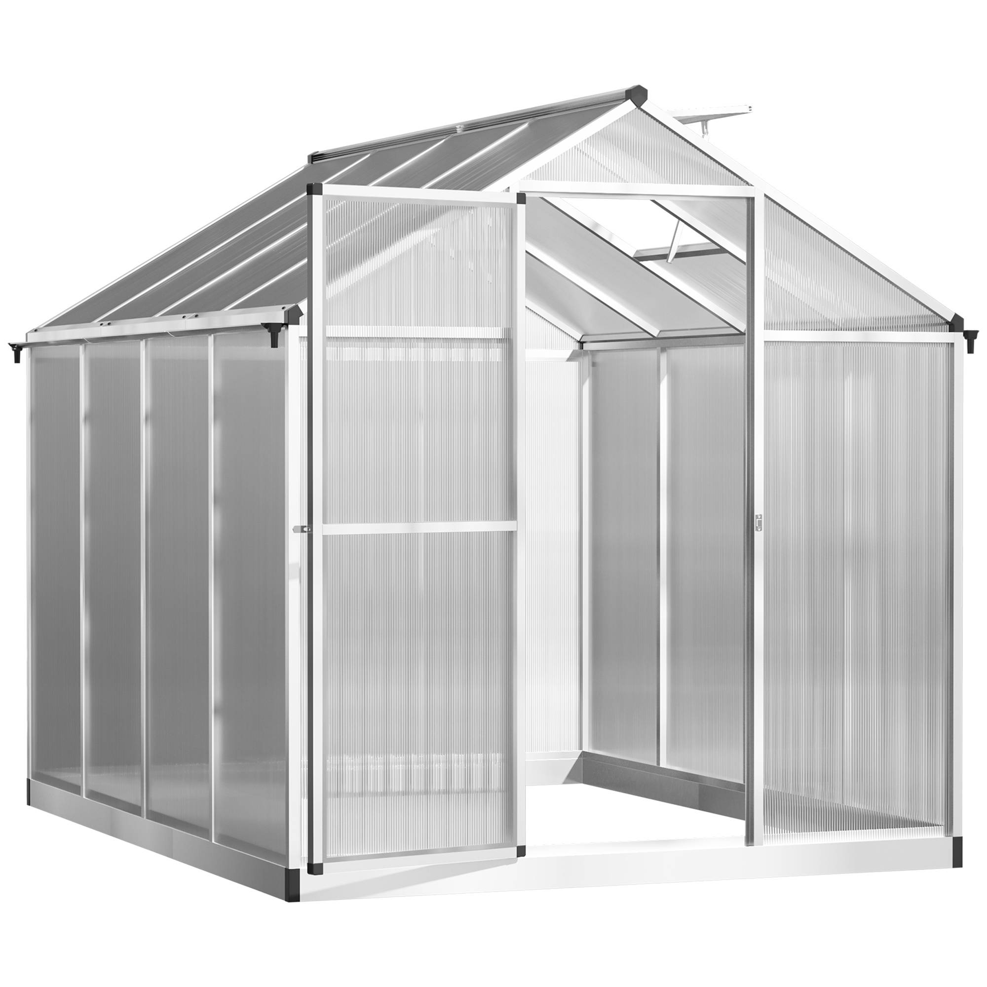 Serre de Jardin Aluminium 4,6m² Panneaux Polycarbonate alvéolé isolant et anti-UV 2,42x1,9m - ComfortXL Outdoor Living - Image 1