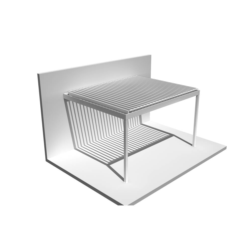 Pergola Bioclimatique AVANOA perpendiculaire 4,051x4,00 M Vérin à Télécommande (Blanc) - Alia Productions - Imagen 3