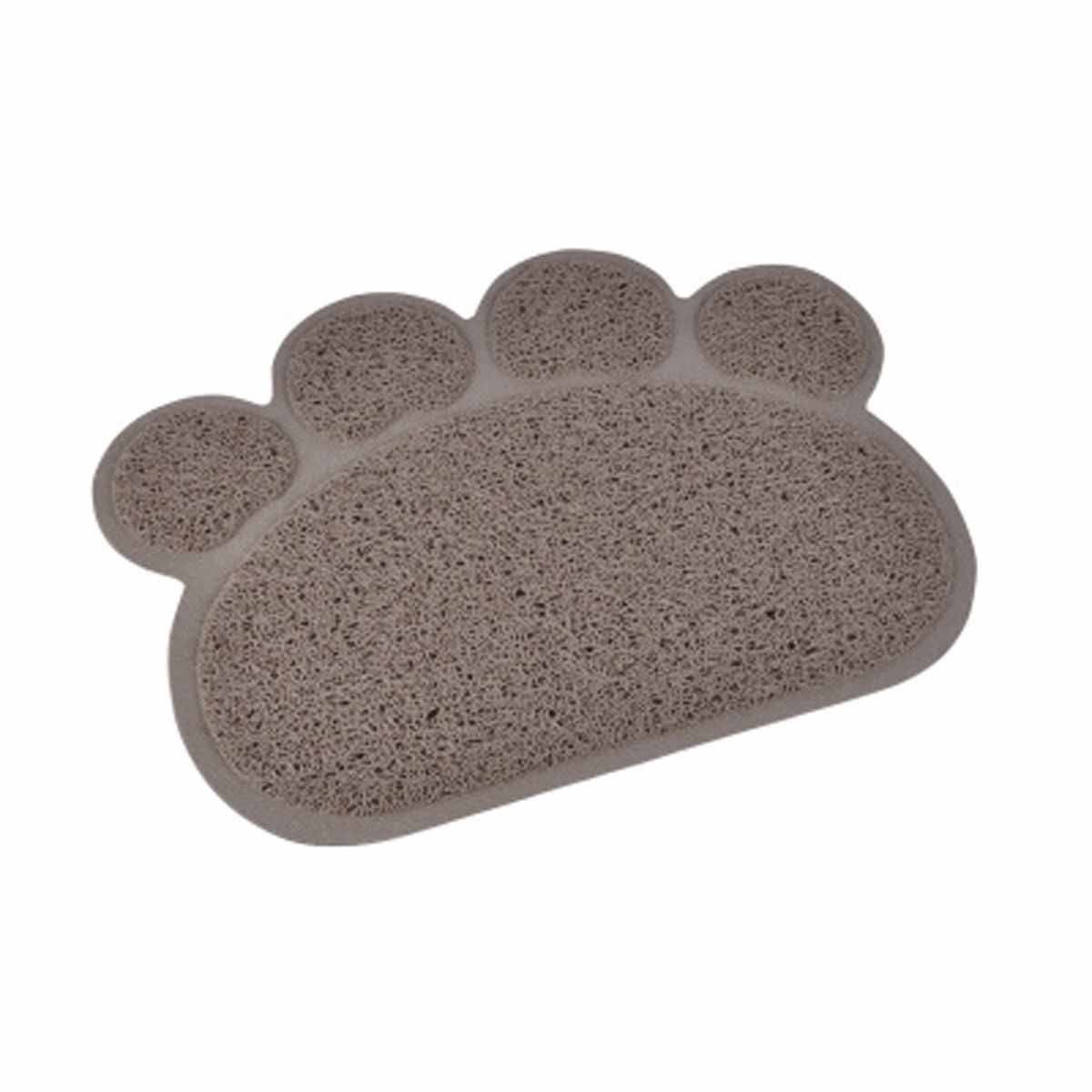 Love Story - Tapis Repas pour Chien & Chat "Pattes" 40cm Taupe