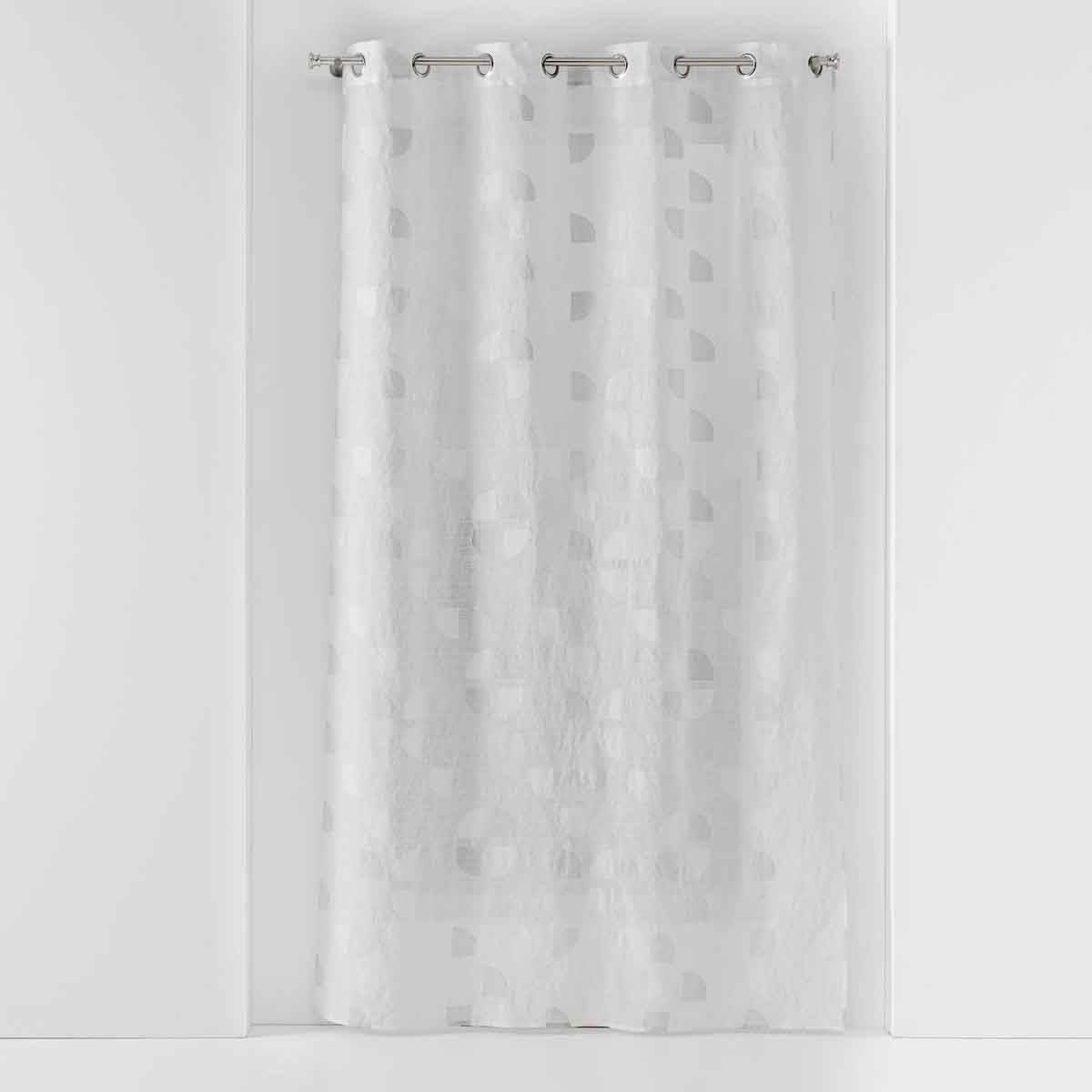 Rideau Voilage à Œillets "Pixie" 140x240cm Blanc - Image 1