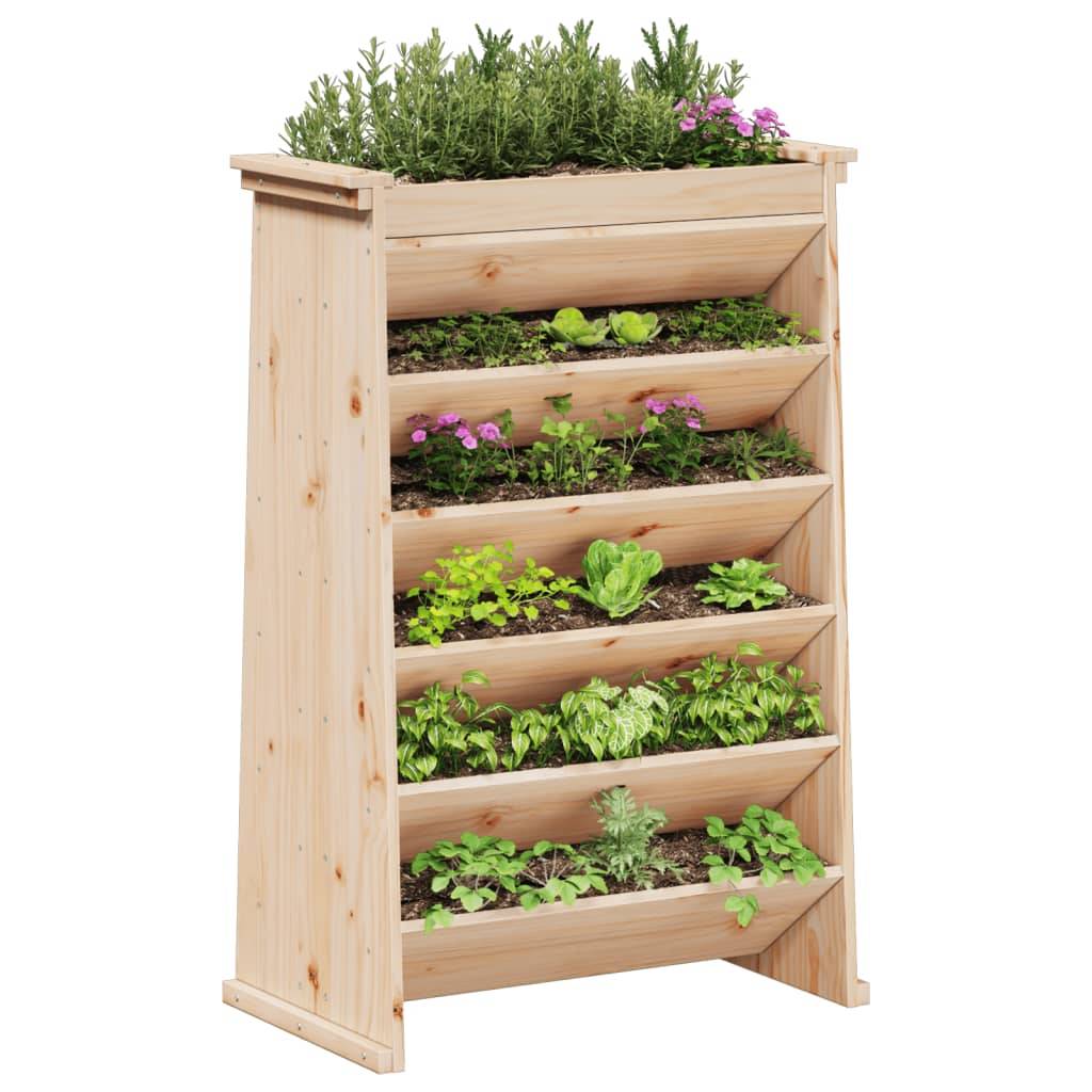 Maison Chic - Jardinière, Bac à fleurs, Pot de fleurs aromatiques 6 niveaux bois de pin massif - Imagen 4