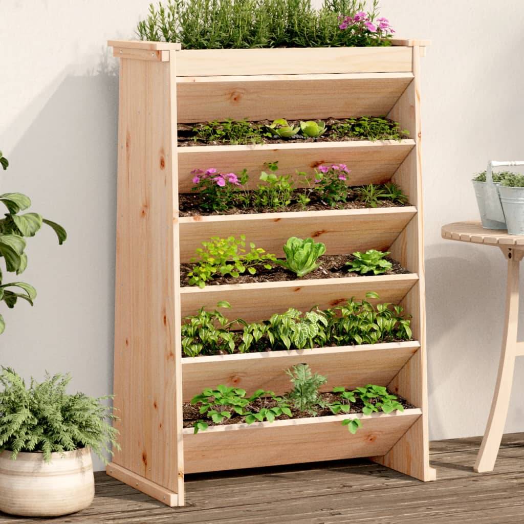 Maison Chic - Jardinière, Bac à fleurs, Pot de fleurs aromatiques 6 niveaux bois de pin massif - Imagen 2