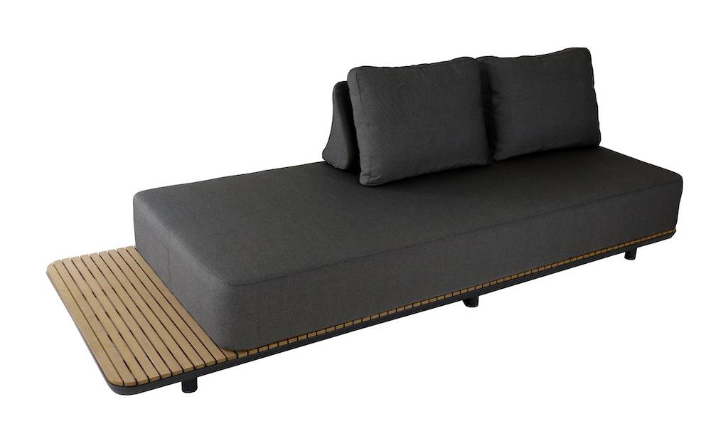 Proloisirs - Module bas FREEDOM 255x98x43 cm – Graphite – Aluminium et composite look bois