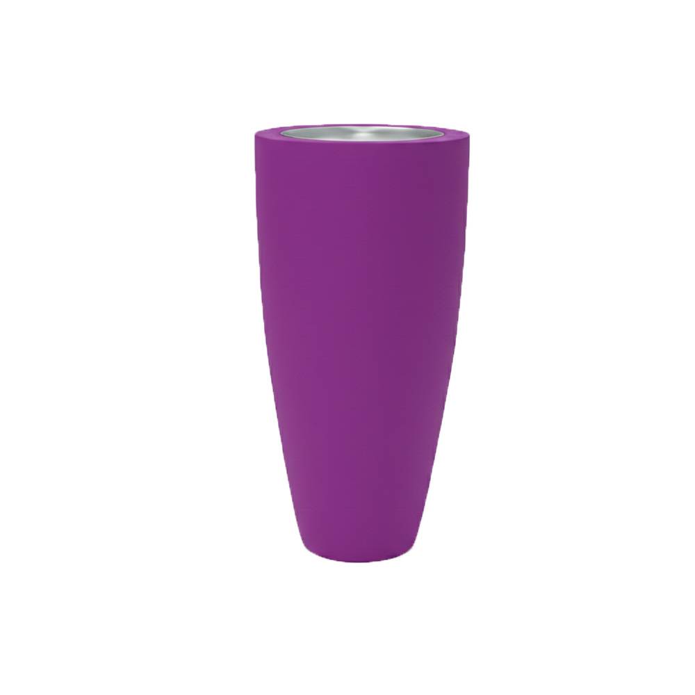 Pot conique 3-en-1 table inox : jardinière, mange-debout et bac à glaçons - plast'up rotomoulage - Imagen 1