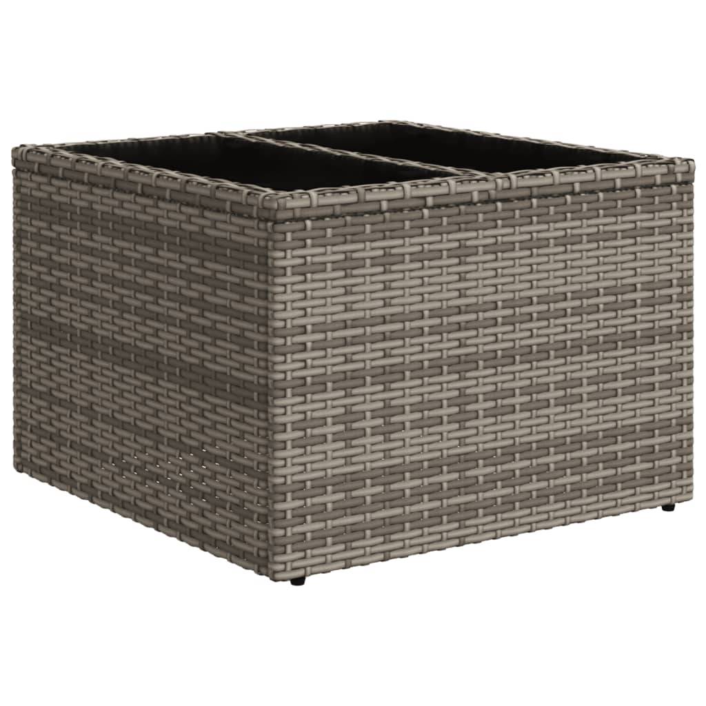 ComfortXL - Petit salon de jardin 3 places avec table en verre en résine tressée Gris Anthracite – ComfortXL Outdoor Living - Image 4
