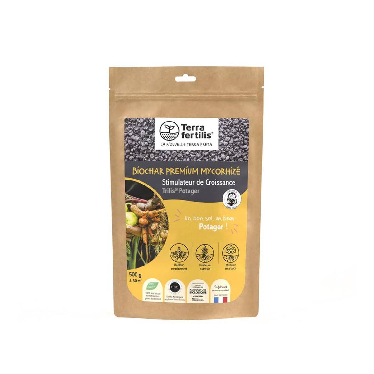 Terra Fertilis - Fertilisant Potager Mycorhizé à base de Biochar - pour des légumes sains et des sols vivants - 2.5 kg - Image 5