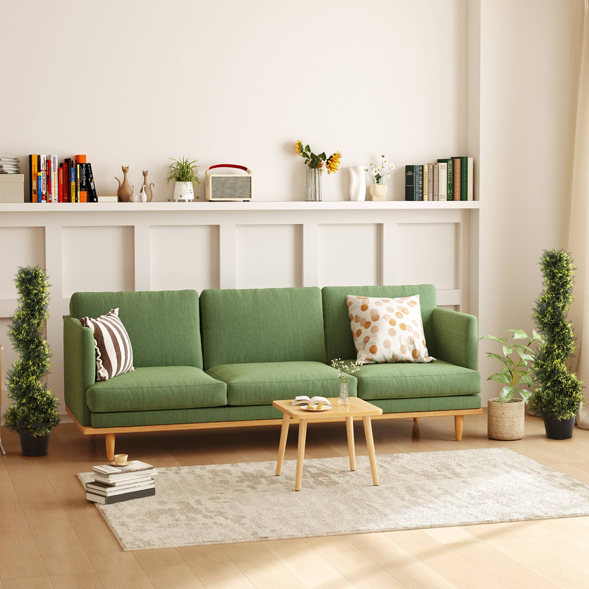 Cèdre Spirale Artificiel Original Plastique Entrée Jardin Déco Architecturale 90cm Vert - ComfortXL Outdoor Living - Image 4