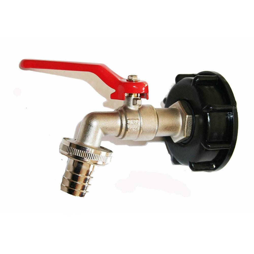 Fitt - Robinet en laiton avec raccord (S60X6) pour cuve IBC - Image 1