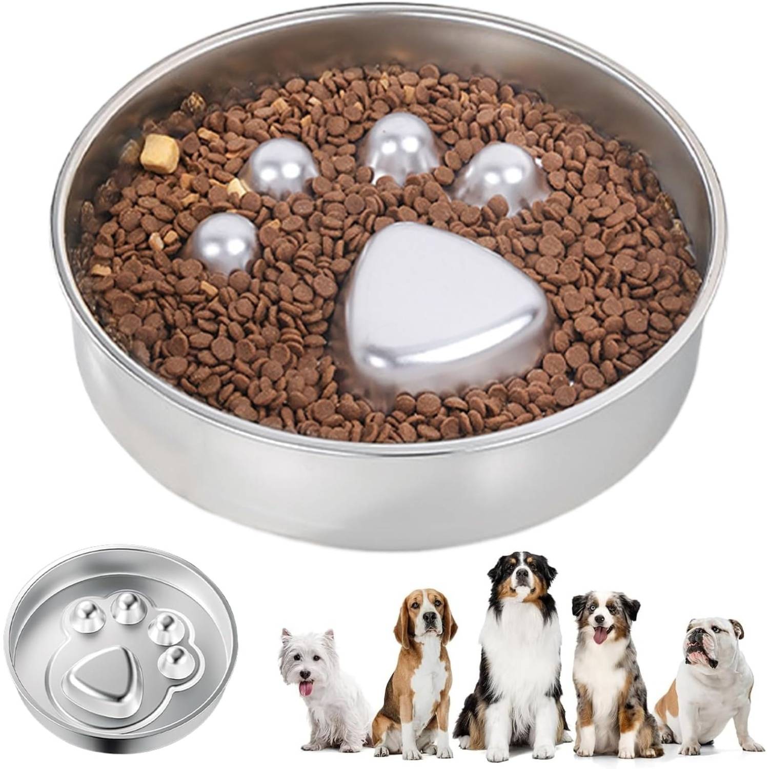 DtopbuyAge - Gamelle Anti-Glouton pour Chien - INOX Antidérapant DtopbuyAge - Image 1