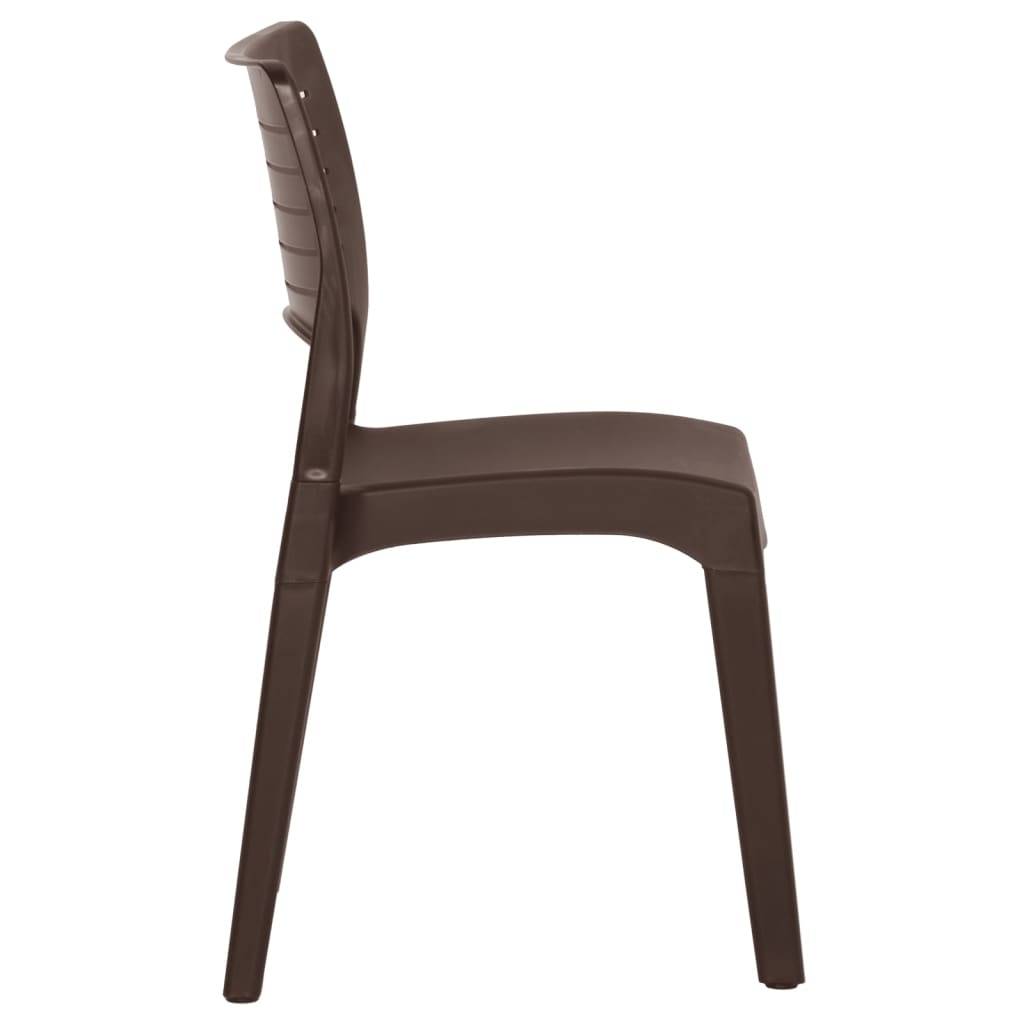 Prolenta Premium - Chaises de jardin polypropylène marron 50 x 51 x 82 cm - Prolenta premium p350.3 - Image 5