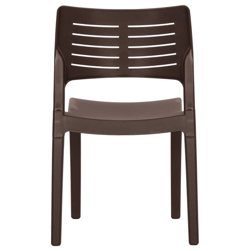Prolenta Premium - Chaises de jardin polypropylène marron 50 x 51 x 82 cm - Prolenta premium p350.3 - Image 6