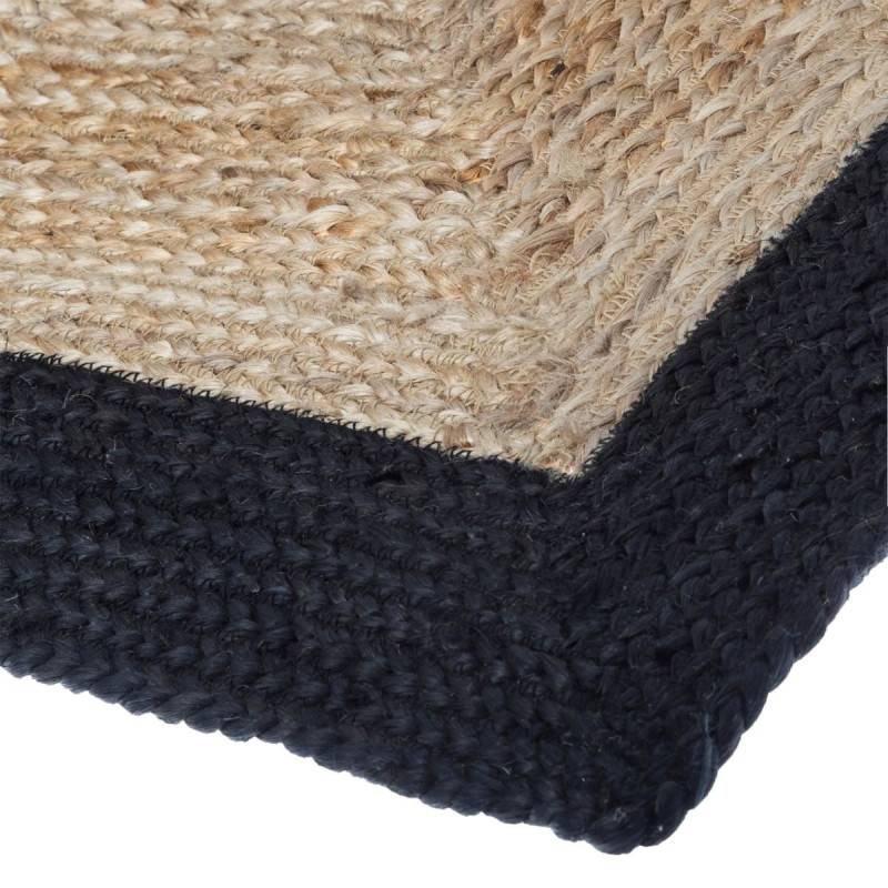 Tapis jute naturel bord noir 120x170 Atmosphera - Image 4