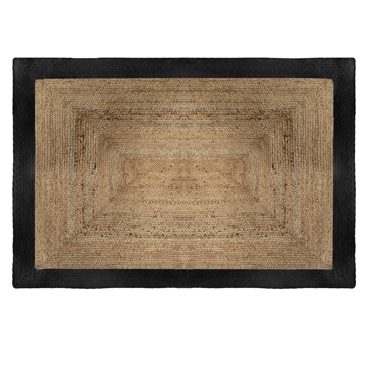 Atmosphera - Tapis "Kahi" en jute bord noir 120x170cm - Atmosphera Créateur d'intérieur - Imagen 2