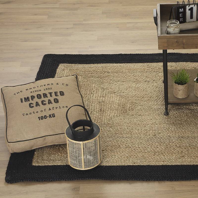 Tapis jute naturel bord noir 120x170 Atmosphera - Image 2