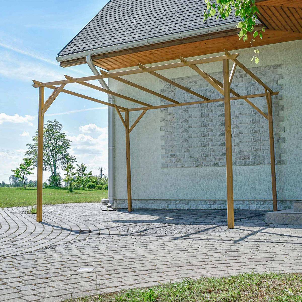 Pergola en bois 300 x 300 - Cémonjardin - Imagen 2