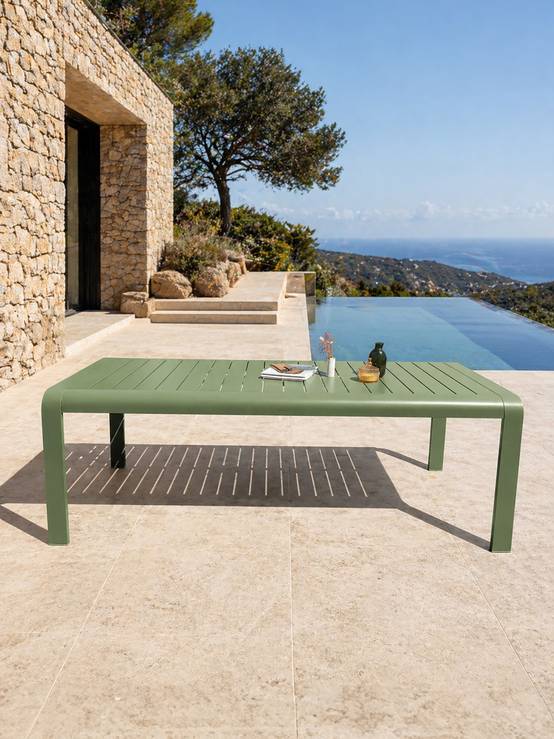 Dcb Garden - Table de jardin en aluminium - Vert olive - HANOI - Image 1