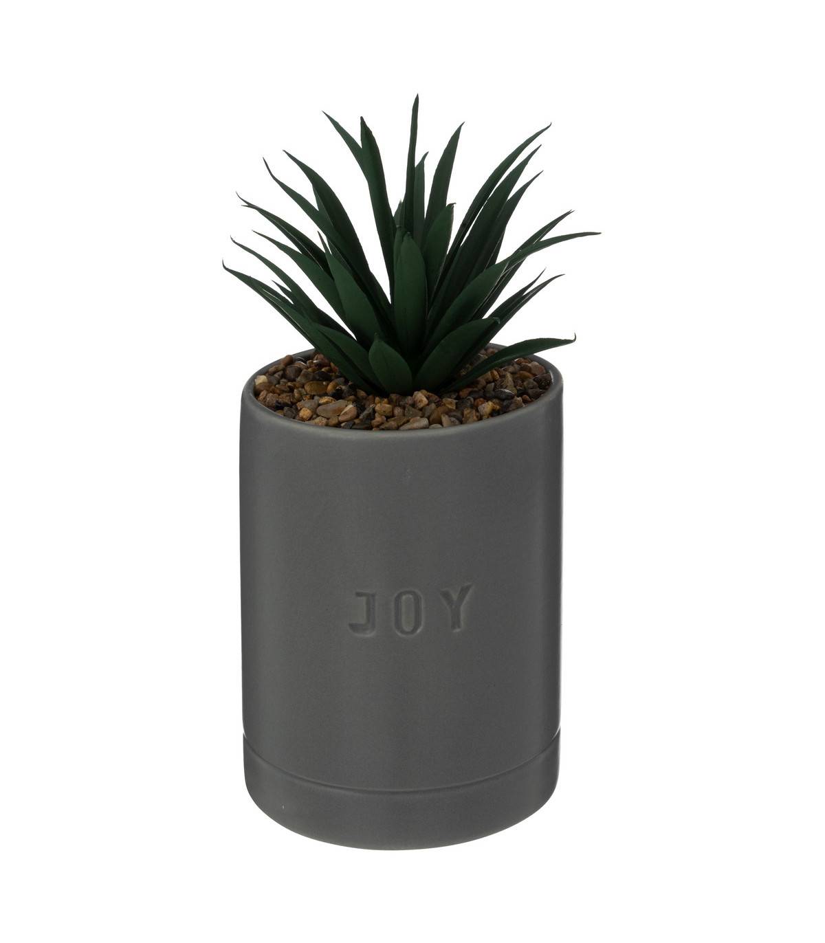 Plante artificielle pot en Céramique Bleu Gris H 20 cm - Imagen 1