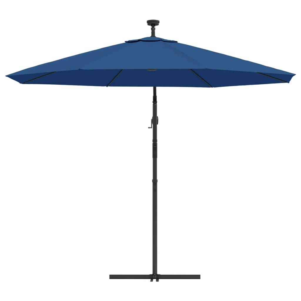 Vidaxl - Parasol de jardin en porte-à-faux et lumières LED mât en acier vidaXL 47137 - Imagen 8