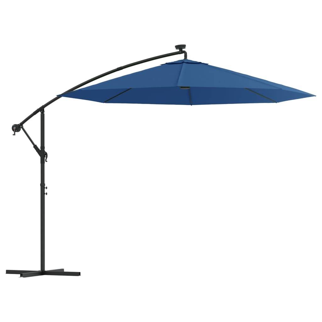 Vidaxl - Parasol de jardin en porte-à-faux et lumières LED mât en acier vidaXL 47137 - Imagen 2