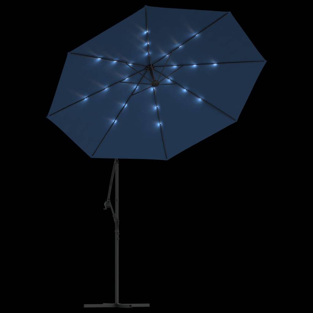 Vidaxl - Parasol de jardin en porte-à-faux et lumières LED mât en acier vidaXL 47137 - Imagen 7