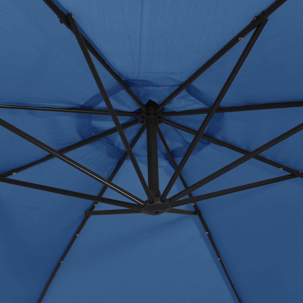 Vidaxl - Parasol de jardin en porte-à-faux et lumières LED mât en acier vidaXL 47137 - Imagen 4