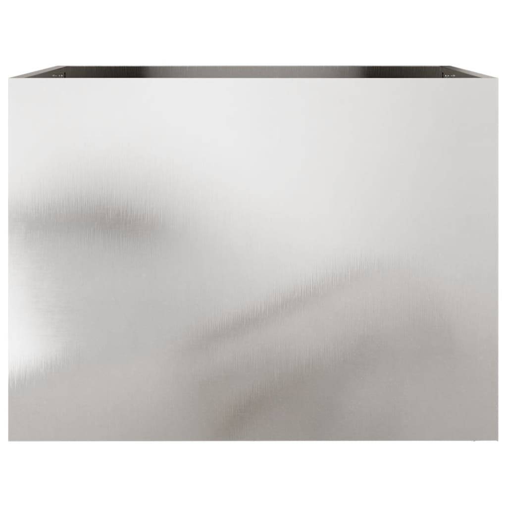 Jardinière acier inoxydable argenté 62 x 47 x 46 cm - PANGIVO - Image 5