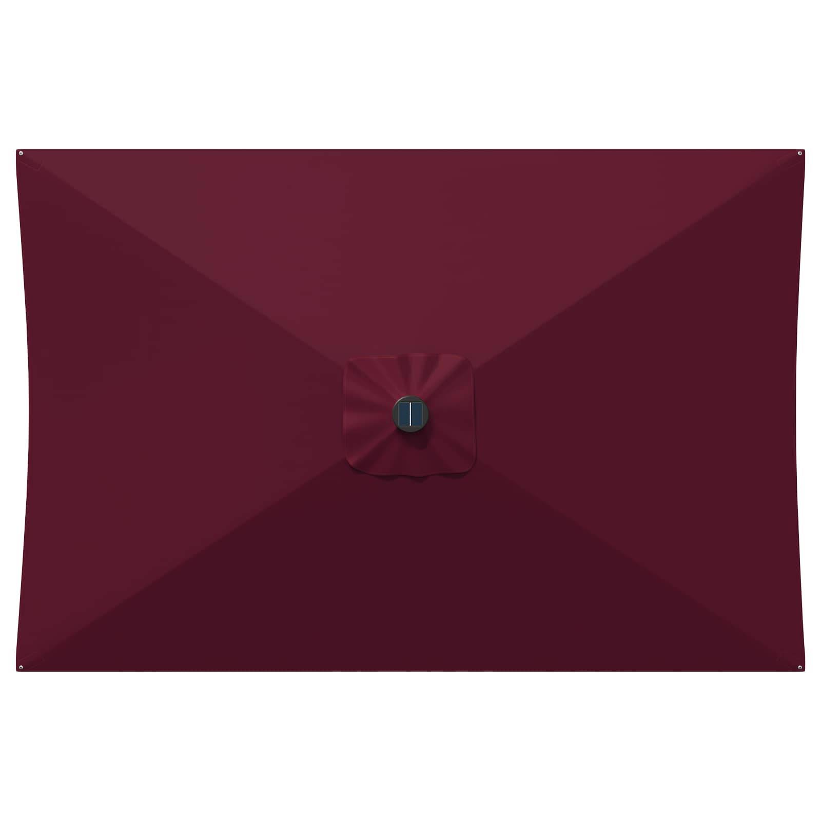 PANGIVO - Parasol de jardin polyester et acier bordeaux 290 x 190 x 235 cm - PANGIVO - Image 5