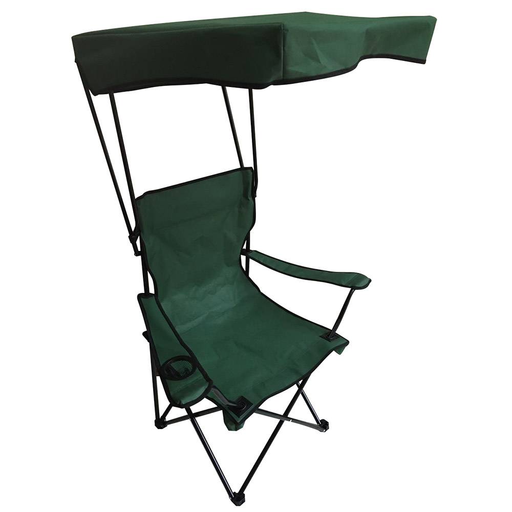 Chaise pliante avec pare soleil sunrise Unité Vert - Image 1