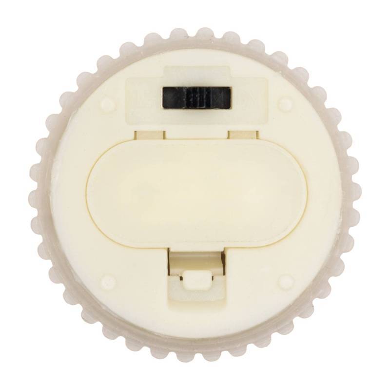 Lotti - Lot de 2 Bougies striées LED Cylindriques Cire Gris taupe flamme 3D On-Off Timer Lotti - Imagen 4