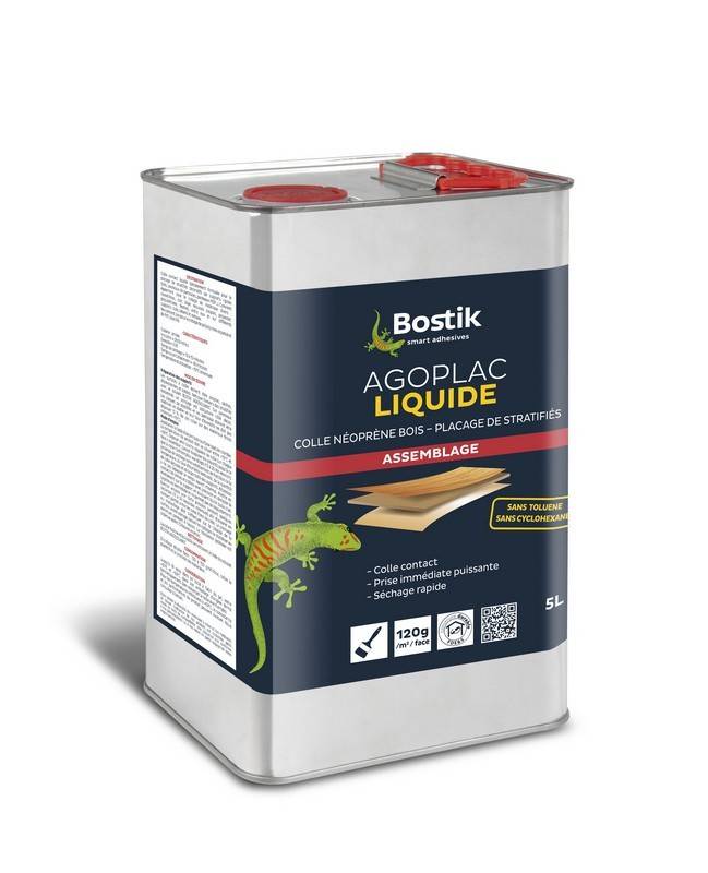 Bostik - Colle néoprène Agoplac Liquide BOSTIK - tenue thermique 80° - fût 5L - 30604660