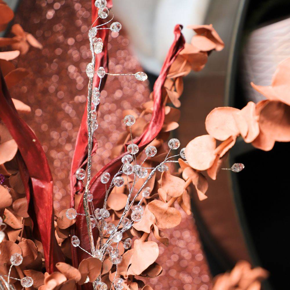 Branche de Fleurs en verre transparent 90cm Chemin de campagne - Imagen 5