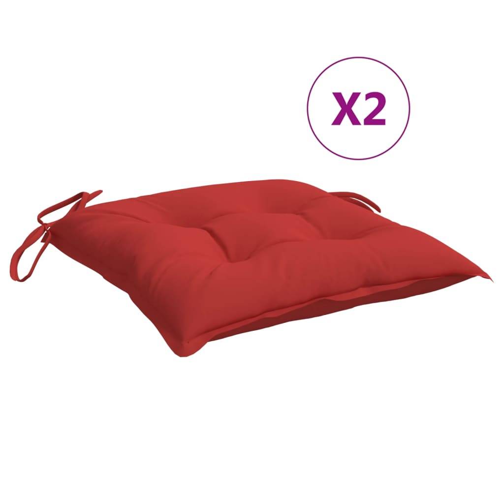PANGIVO - Coussins de chaise tissu oxford rouge 40 x 40 x 7 cm - PANGIVO - Image 2